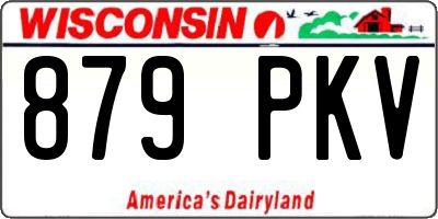 WI license plate 879PKV