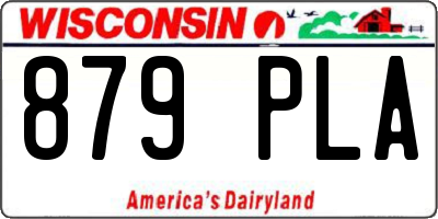 WI license plate 879PLA