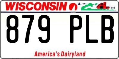 WI license plate 879PLB