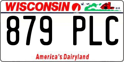 WI license plate 879PLC