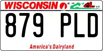 WI license plate 879PLD