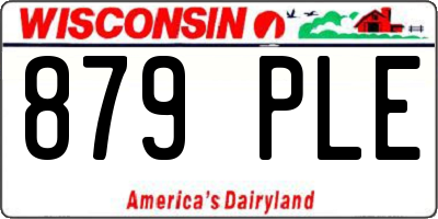 WI license plate 879PLE