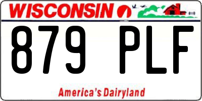 WI license plate 879PLF