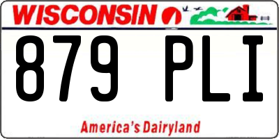 WI license plate 879PLI