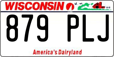 WI license plate 879PLJ