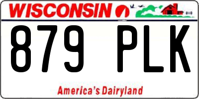 WI license plate 879PLK