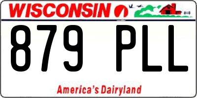 WI license plate 879PLL