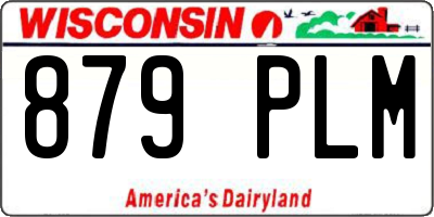 WI license plate 879PLM