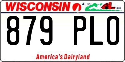 WI license plate 879PLO