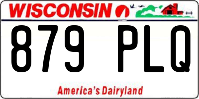 WI license plate 879PLQ