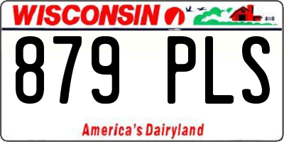 WI license plate 879PLS