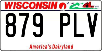 WI license plate 879PLV