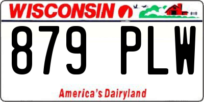 WI license plate 879PLW