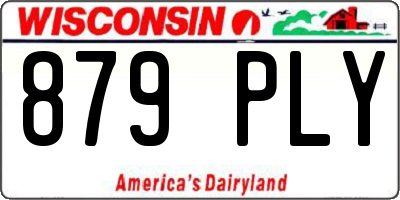 WI license plate 879PLY