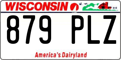 WI license plate 879PLZ