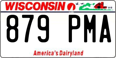 WI license plate 879PMA