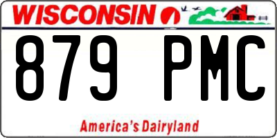 WI license plate 879PMC