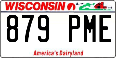 WI license plate 879PME