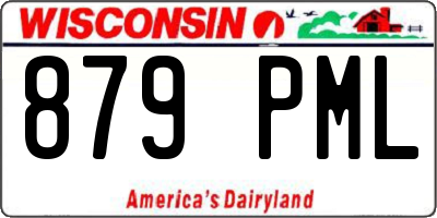 WI license plate 879PML