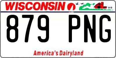 WI license plate 879PNG