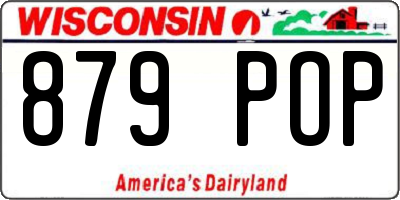 WI license plate 879POP