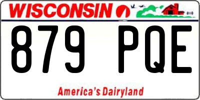 WI license plate 879PQE