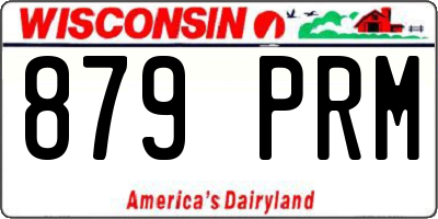 WI license plate 879PRM