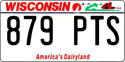 WI license plate 879PTS