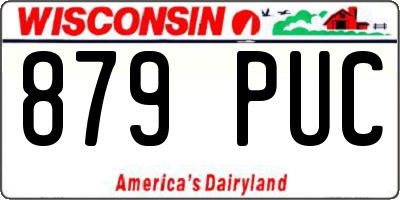 WI license plate 879PUC