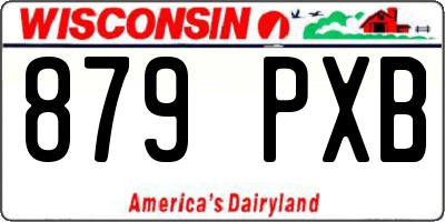WI license plate 879PXB