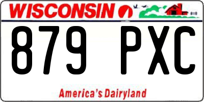 WI license plate 879PXC