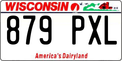 WI license plate 879PXL