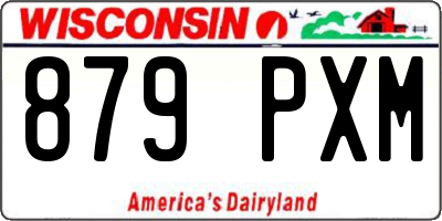 WI license plate 879PXM