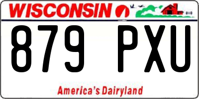 WI license plate 879PXU