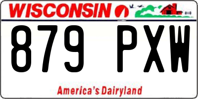 WI license plate 879PXW