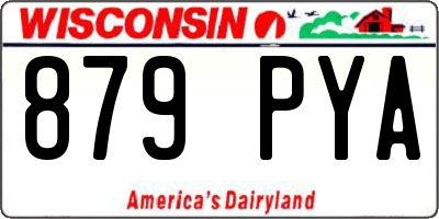 WI license plate 879PYA
