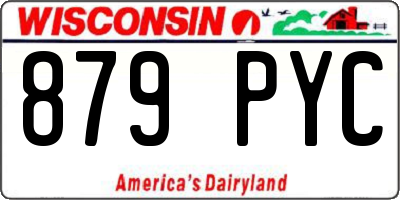 WI license plate 879PYC