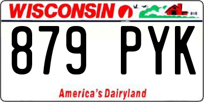 WI license plate 879PYK