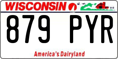 WI license plate 879PYR