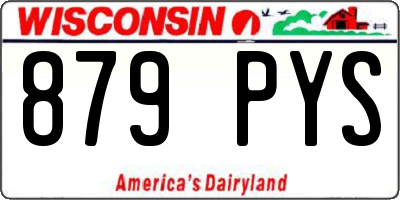 WI license plate 879PYS