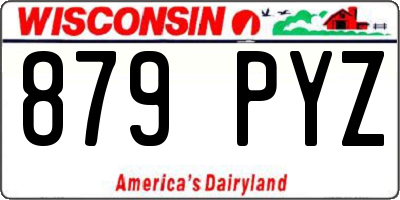 WI license plate 879PYZ