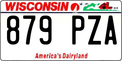 WI license plate 879PZA