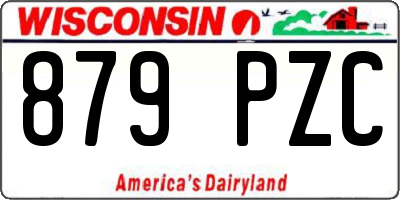 WI license plate 879PZC