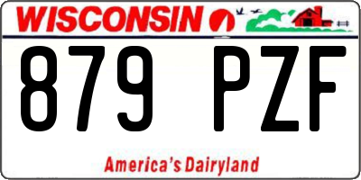 WI license plate 879PZF