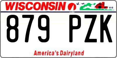 WI license plate 879PZK