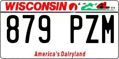 WI license plate 879PZM
