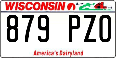 WI license plate 879PZO