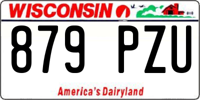 WI license plate 879PZU