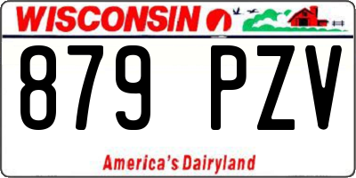 WI license plate 879PZV