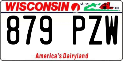 WI license plate 879PZW